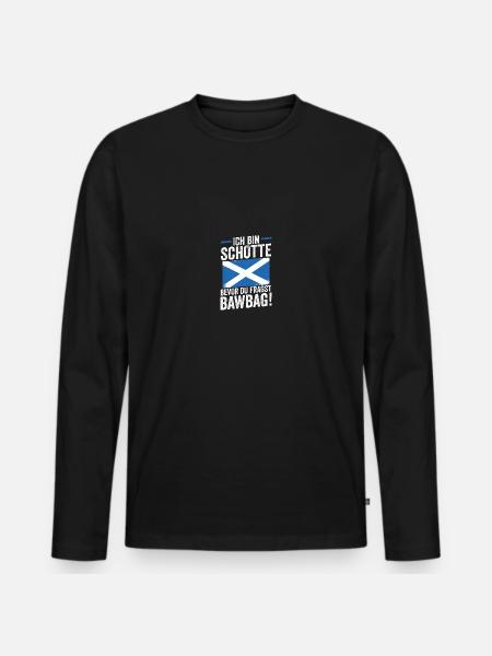 Scots Scottish Scotland - Men's Premium Organic Long Sleeve Shirt - black