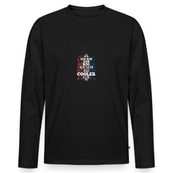 Serbe Serbe Serbie - T-shirt manches longues Premium bio Homme - noir - Devant - Nico (187cm)