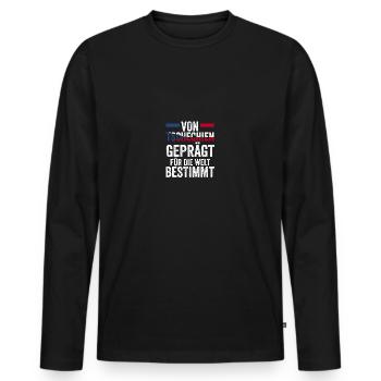 Tchèques République tchèque - T-shirt manches longues Premium bio Homme - noir - Devant - Nico (187cm)