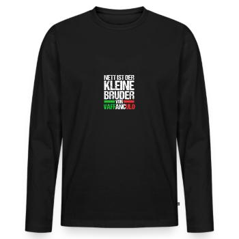 Italy Italian Vaffanculo - Men's Premium Organic Long Sleeve Shirt - black - Front - Nico (187cm)