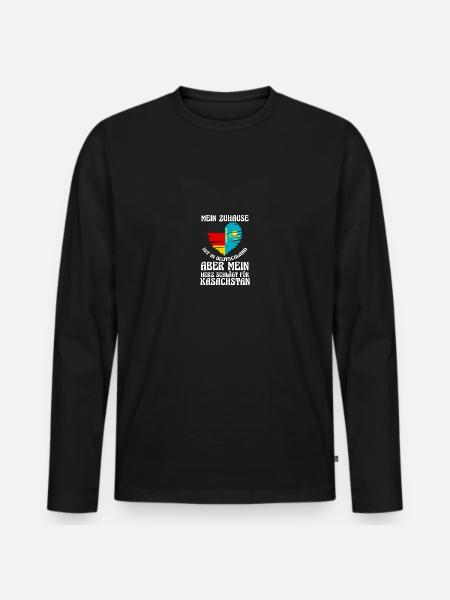 Kazakhstan Germany Kazakhstan - Men's Premium Organic Long Sleeve Shirt - black