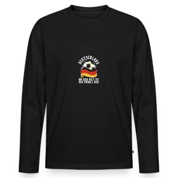 Beer German German Germany - Men's Premium Organic Long Sleeve Shirt - black - Front - Nico (187cm)