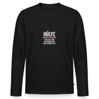 Hungarian Hungarian Hungary - Men's Premium Organic Long Sleeve Shirt - black - Front - Nico (187cm)