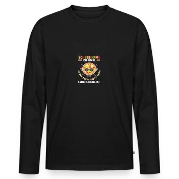 Erste Klasse Grundschule Schulbeginn Geschenk - Männer Premium Bio Langarmshirt - Schwarz - Vorne - Nico (187cm)