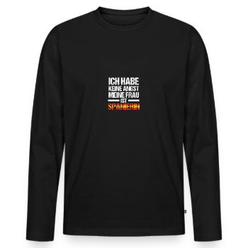 Spanier Spanien - Männer Premium Bio Langarmshirt - Schwarz - Vorne - Nico (187cm)