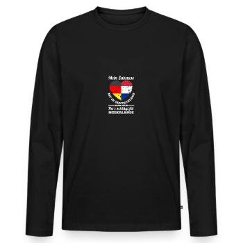 Pays-Bas Pays-Bas Allemagne Pays-Bas - T-shirt manches longues Premium bio Homme - noir - Devant - Nico (187cm)