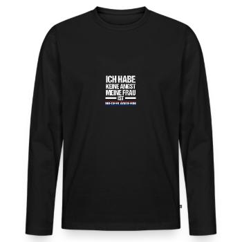 Pays-Bas Pays-Bas - T-shirt manches longues Premium bio Homme - noir - Devant - Nico (187cm)