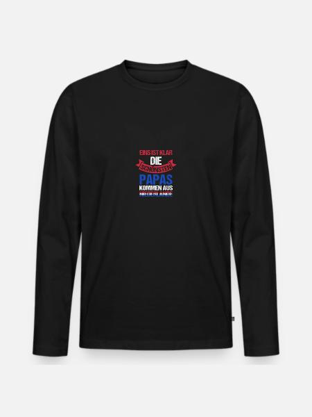 Holland Far Far Fars dag Hollandsk Hollandsk - Premium økologisk langærmet T-shirt til mænd - sort