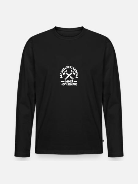 Roofing training apprentice Auzbi roofer - Men's Premium Organic Long Sleeve Shirt - black