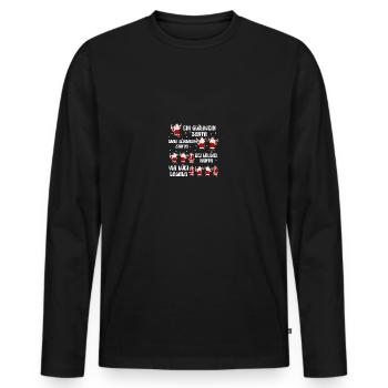Glühwein Weihnachtsmann Gnome Weihnachts - Männer Premium Bio Langarmshirt - Schwarz - Vorne - Nico (187cm)