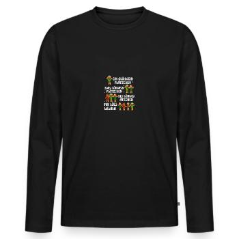 Glühwein Weihnachtsmann Gnome Weihnachts - Männer Premium Bio Langarmshirt - Schwarz - Vorne - Nico (187cm)