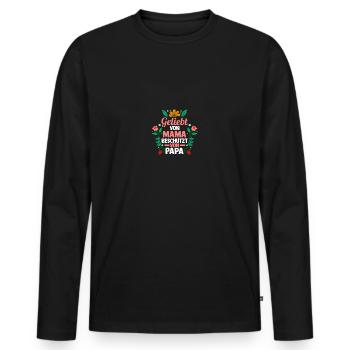 Daughters Daughter - Men's Premium Organic Long Sleeve Shirt - black - Front - Nico (187cm)