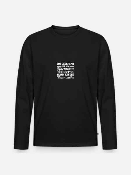 Nachbarschaft Bester Nachbar - Männer Premium Bio Langarmshirt - Schwarz
