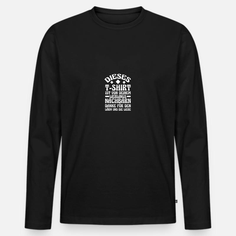 Nachbarschaft Bester Nachbar - Männer Premium Bio Langarmshirt - Schwarz