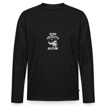 J’ai eu une radiographie du vin - T-shirt manches longues Premium bio Homme - noir - Devant - Nico (187cm)