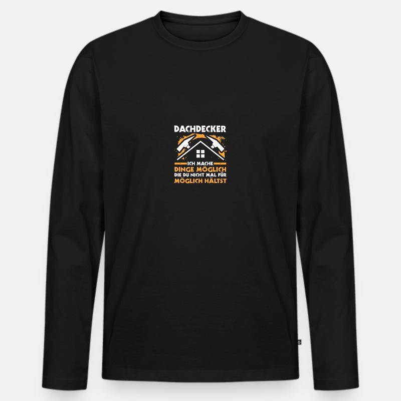 Master Roofer Roofer - Men's Premium Organic Long Sleeve Shirt - black
