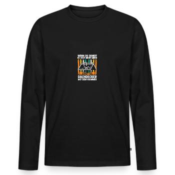 Maître Couvreur Couvreur - T-shirt manches longues Premium bio Homme - noir - Devant - Nico (187cm)