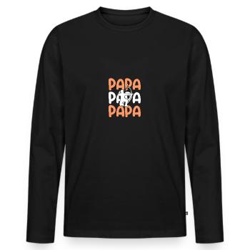 Archer Dad Father Archery - Men's Premium Organic Long Sleeve Shirt - black - Front - Nico (187cm)