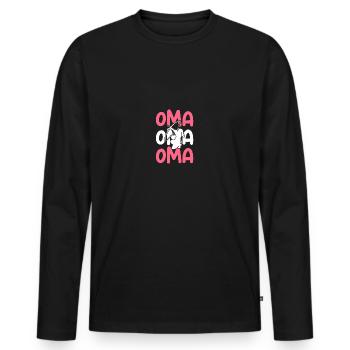 Archer Grand-mère Tir à l’arc - T-shirt manches longues Premium bio Homme - noir - Devant - Nico (187cm)