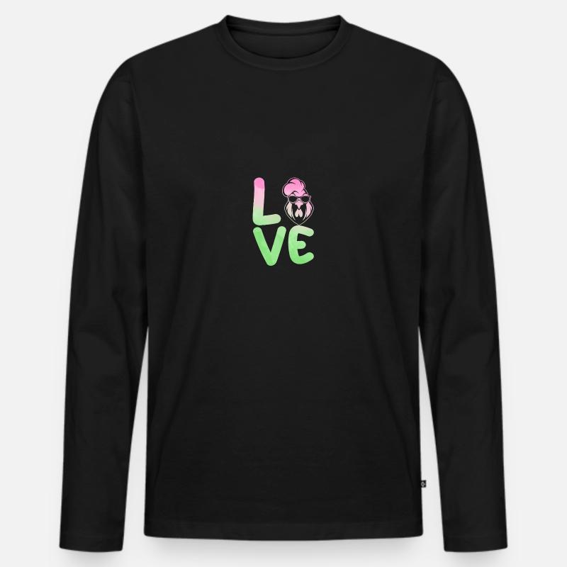 Hühner Hahn - Männer Premium Bio Langarmshirt - Schwarz