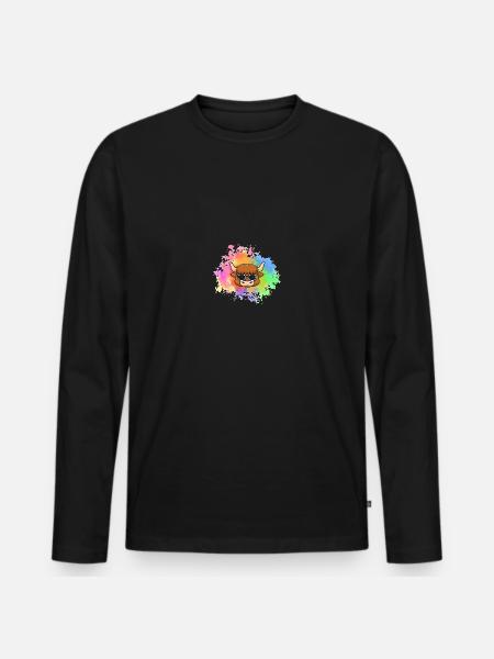 Buffalo Cattle Oxen - Men's Premium Organic Long Sleeve Shirt - black