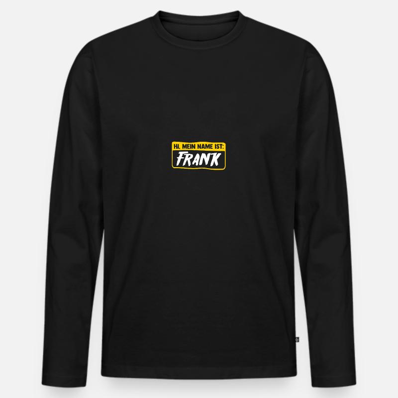 Frank - Männer Premium Bio Langarmshirt - Schwarz