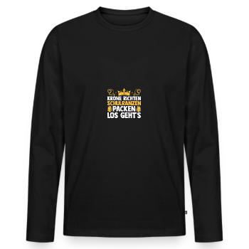 Kindergarten Graduate Princess School Enrollment Schoolchild - Men's Premium Organic Long Sleeve Shirt - black - Front - Nico (187cm)