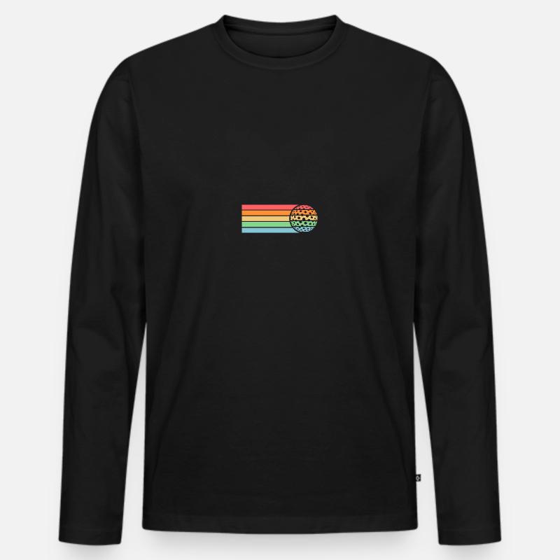 Golfspieler Golf - Männer Premium Bio Langarmshirt - Schwarz