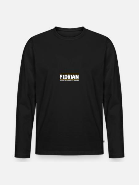 Florian - Men's Premium Organic Long Sleeve Shirt - black