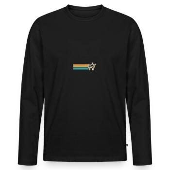 Cow Cattle Highland Cattle - Men's Premium Organic Long Sleeve Shirt - black - Front - Nico (187cm)