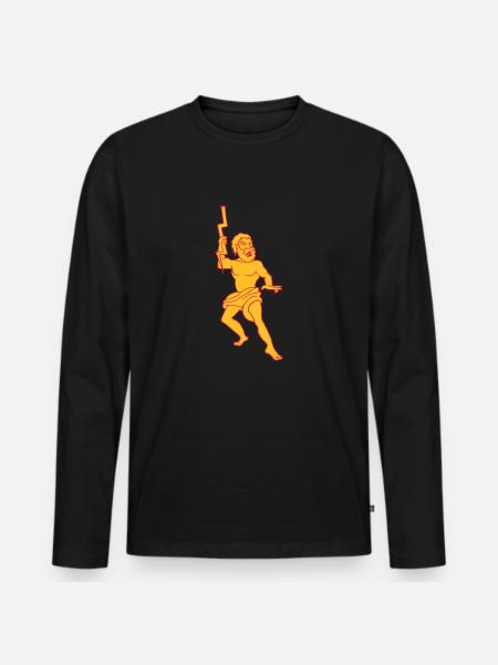 Zeus Jupiter mytologiske gud af græsk Olympus - Premium økologisk langærmet T-shirt til mænd - sort