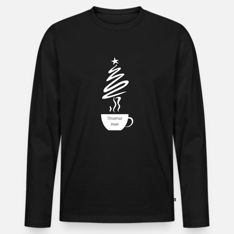 Weihnachtspause - Männer Premium Bio Langarmshirt - Schwarz