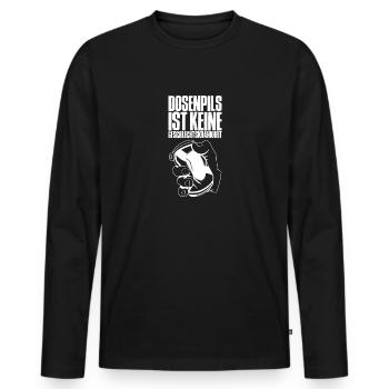 Biertrinker Saufen Alkohol Dosenbier Trinker Bier - Männer Premium Bio Langarmshirt - Schwarz - Vorne - Nico (187cm)