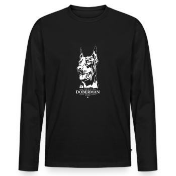 Doberman Mom Dog Dog Doberman Wilsigns - Men's Premium Organic Long Sleeve Shirt - black - Front - Nico (187cm)