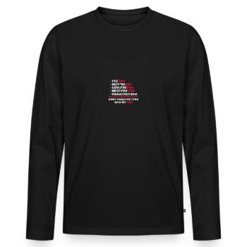 Only Parachuting Has No End Fallschirmspringen - Männer Premium Bio Langarmshirt - Schwarz - Vorne - Nico (187cm)