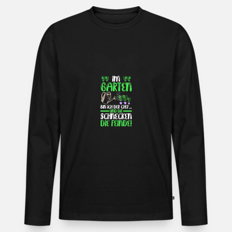 Gärtner Hobbygärtner Garten - Männer Premium Bio Langarmshirt - Schwarz