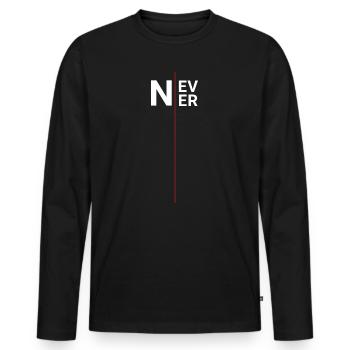 Zero desire, never or ever? Not in the mood? - Men's Premium Organic Long Sleeve Shirt - black - Front - Nico (187cm)