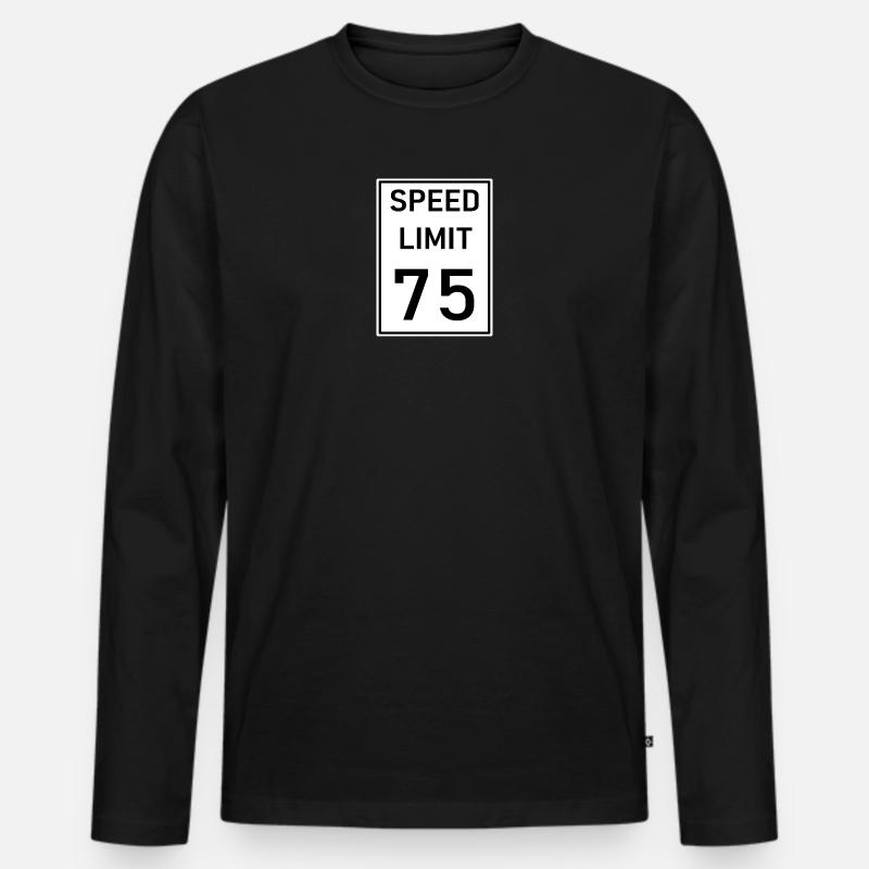 75 - Männer Premium Bio Langarmshirt - Schwarz