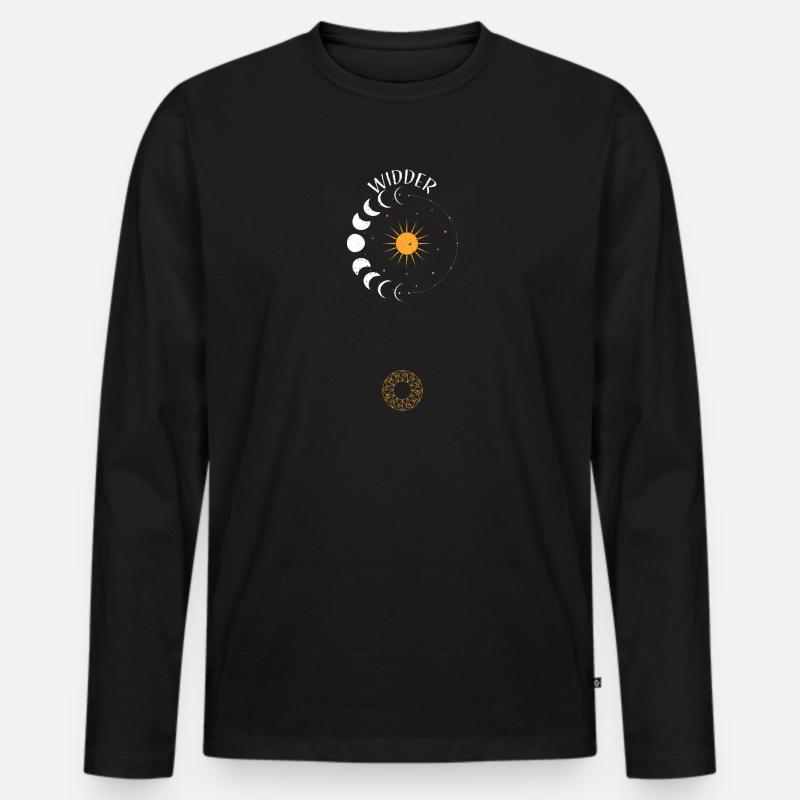 Widder - Astrology - Männer Premium Bio Langarmshirt - Schwarz