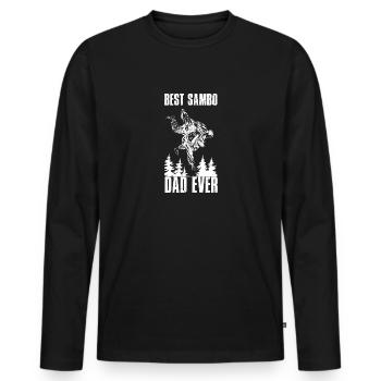 Sambo, Russie, Lutte, Artiste Martial, Sport - T-shirt manches longues Premium bio Homme - noir - Devant - Nico (187cm)