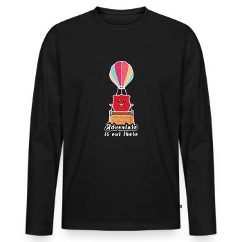 Heißluftballon & Ballon Fahrer Geschenk - Männer Premium Bio Langarmshirt - Schwarz - Vorne - Nico (187cm)