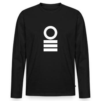 Style spécial - T-shirt manches longues Premium bio Homme - noir - Devant - Nico (187cm)