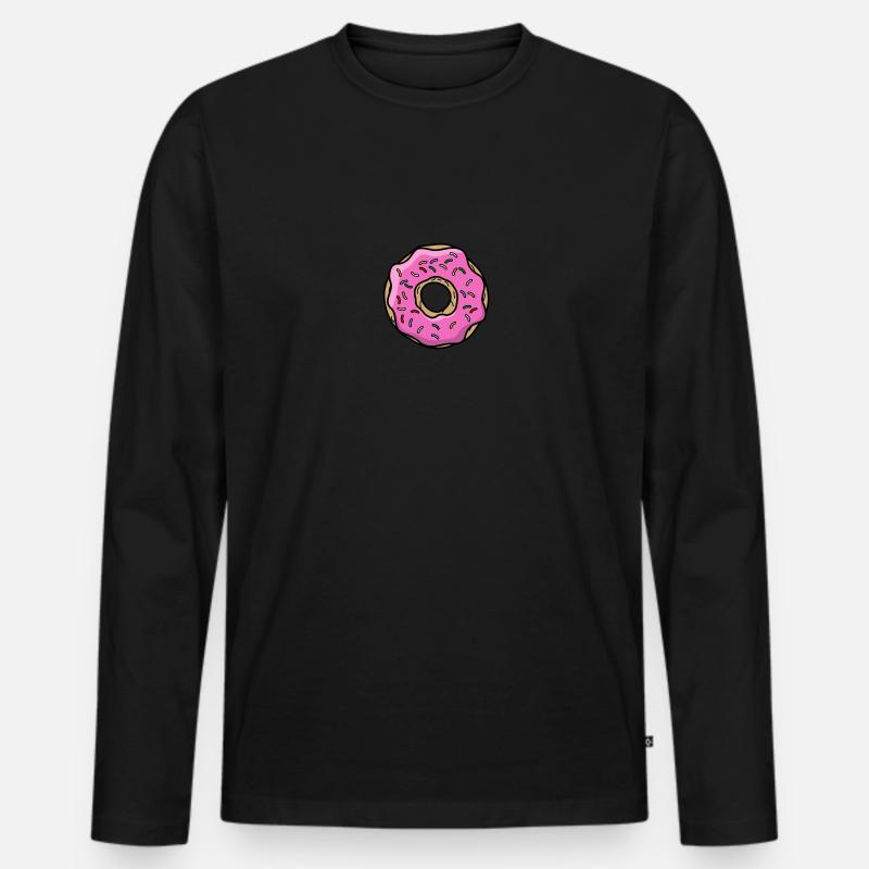 donut - Männer Premium Bio Langarmshirt - Schwarz
