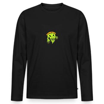 Horror Pizza - Männer Premium Bio Langarmshirt - Schwarz - Vorne - Nico (187cm)