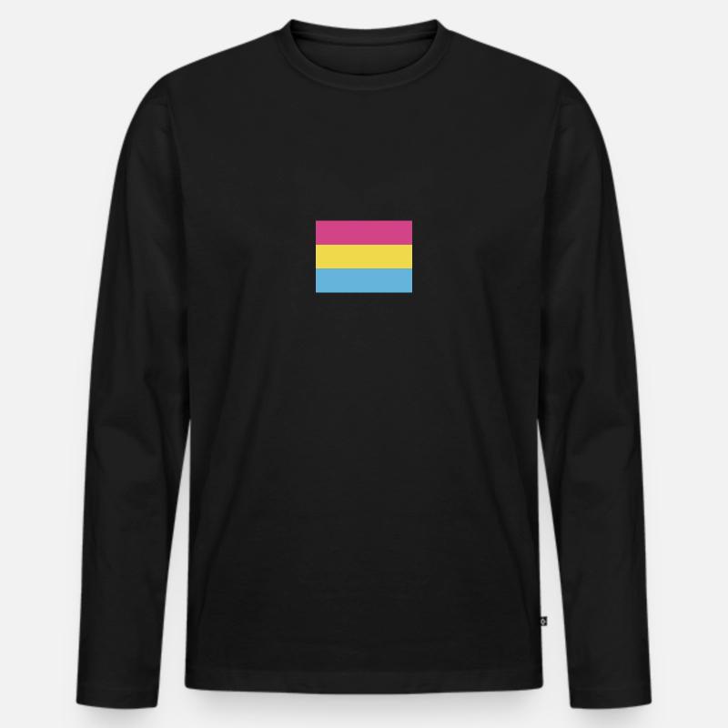 Pansexual Pride Flag - Männer Premium Bio Langarmshirt - Schwarz