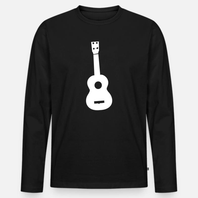 gitarre - Männer Premium Bio Langarmshirt - Schwarz