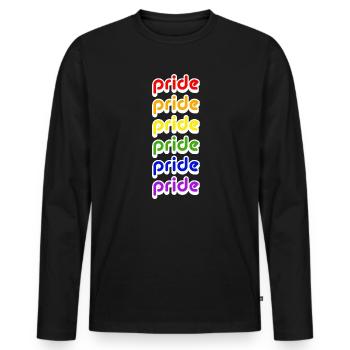 Fierté - Mois de la fierté - LGBTQ - Gay - T-shirt manches longues Premium bio Homme - noir - Devant - Nico (187cm)
