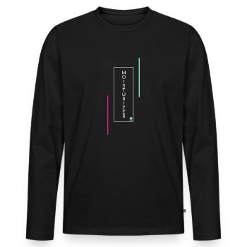 ND Moisturizer - Männer Premium Bio Langarmshirt - Schwarz - Vorne - Nico (187cm)
