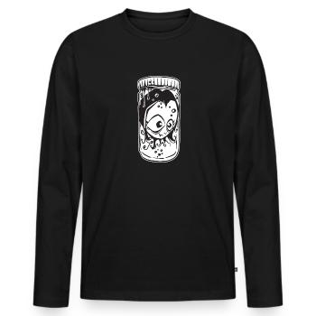 Head in a vampire bottle - Men's Premium Organic Long Sleeve Shirt - black - Front - Nico (187cm)