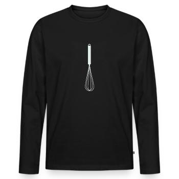 battre au fouet - T-shirt manches longues Premium bio Homme - noir - Devant - Nico (187cm)